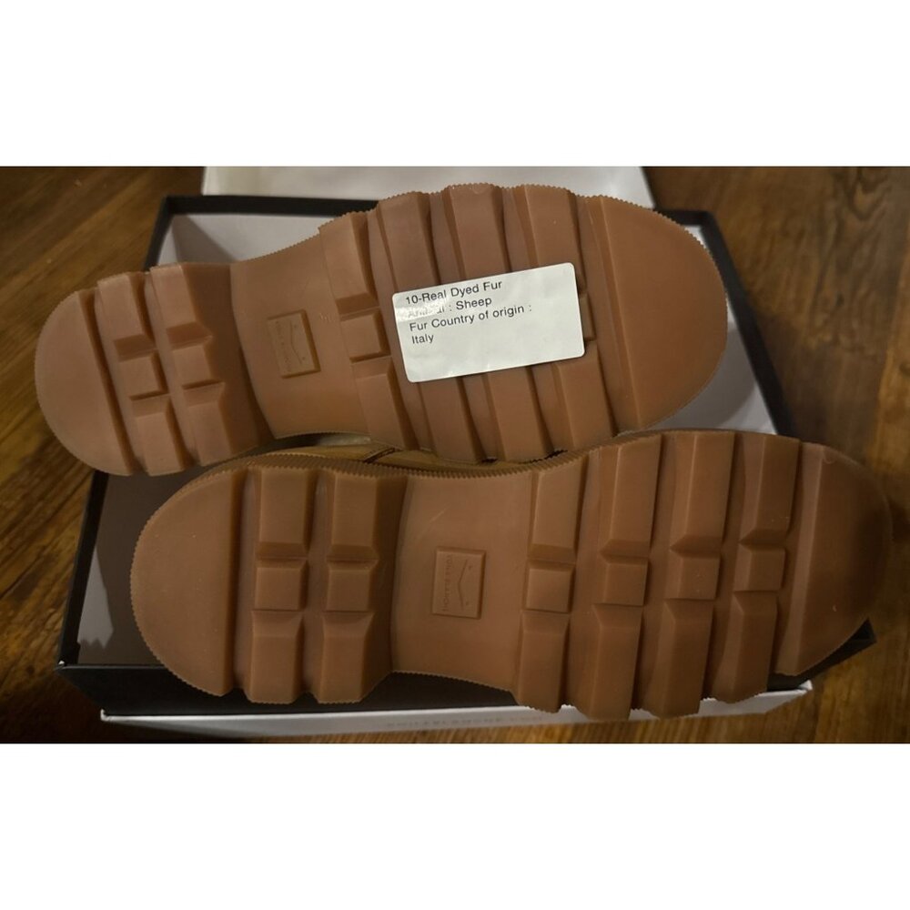 Voile Blanche Cleofe Beige Shearling Leather Booties for Women Size 38 EU New - Picture 4 of 12